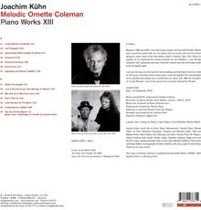 Joachim Kühn (geb. 1944): Piano Works XIII: Melodic Ornette Coleman (180g), LP
