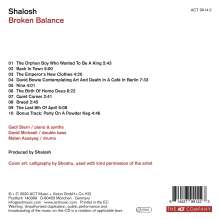 Shalosh: Broken Balance, CD