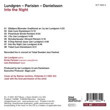 Jan Lundgren, Emile Parisien &amp; Lars Danielsson: Into The Night, CD