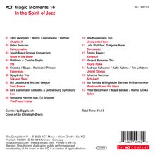 Magic Moments 16 - In The Spirit Of Jazz, CD