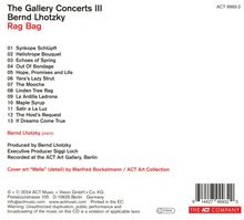 Bernd Lhotzky (geb. 1970): The Gallery Concerts III: Rag Bag, CD