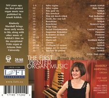 Kimberly Marshall - The First Printed Organ Music, CD