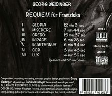 Georg Weidinger (geb. 1968): Requiem für Franziska, CD