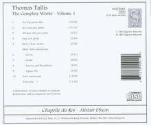 Thomas Tallis (1505-1585): Complete Works Vol.1, CD