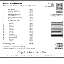 Francisco Guerrero (1528-1599): Requiem, CD