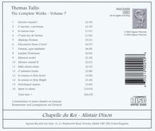 Thomas Tallis (1505-1585): Complete Works Vol.7, CD