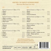 "MARTINES: THE COMPLETE KEYBOARD WORKS" oben, gefolgt von Titeln und Spielzeiten von Musikstücken auf CD1 und CD2.