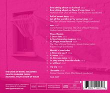 Trackliste: Titel und Dauer zahlreicher Musikstücke, Beteiligte Chöre und Dirigenten. Hintergrund: rosafarbene Backsteinwand mit Fenster.