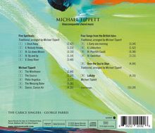 Michael Tippett, "Unaccompanied choral music", enthält traditionelle und eigene Werke, Carice Singers, George Parris. Buntes, abstraktes Design.
