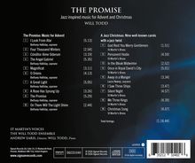 "The Promise: Jazz inspired music for Advent and Christmas" von Will Todd, enthält zwei Musiksammlungen mit Titeln und Zeiten.