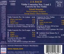 Johann Sebastian Bach (1685-1750): Violinkonzerte BWV 1041-1043, CD