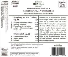 Johannes Brahms (1833-1897): Klaviermusik zu 4 Händen Vol.6, CD