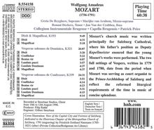 Wolfgang Amadeus Mozart (1756-1791): Geistliche Musik, CD