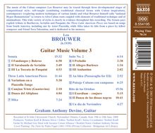 Leo Brouwer (geb. 1939): Gitarrenwerke Vol.3, CD