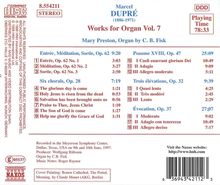 Marcel Dupre (1886-1971): Orgelwerke Vol.7, CD