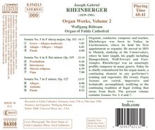Josef Rheinberger (1839-1901): Sämtliche Orgelwerke Vol.2, CD