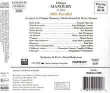 Philippe Manoury (geb. 1952): 60th Parallel (Oper), 2 CDs