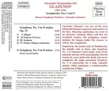 Alexander Glasunow (1865-1936): Symphonien Nr.3 &amp; 9, CD