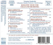 Vytautas Sondeckis - Romantic Music for Cello, CD