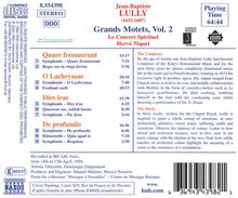 Jean-Baptiste Lully (1632-1687): Grosse Motetten Vol.2, CD