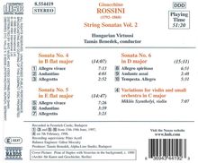 Gioacchino Rossini (1792-1868): Streichersonaten Nr.4-6, CD