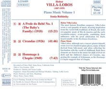 Heitor Villa-Lobos (1887-1959): Klavierwerke Vol.1, CD