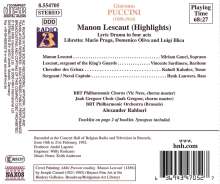 Giacomo Puccini (1858-1924): Manon Lescaut (Ausz.), CD