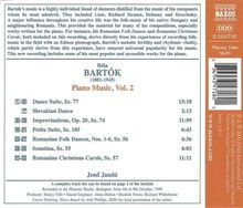 Bela Bartok (1881-1945): Klavierwerke Vol.2, CD