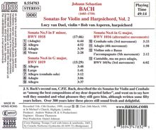 Johann Sebastian Bach (1685-1750): Sonaten für Violine &amp; Cembalo BWV 1018 &amp; 1019, CD