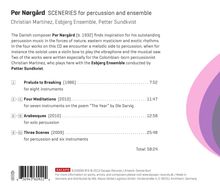 Per Nörgard (geb. 1932): Sceneries für Percussion &amp; Ensemble, CD