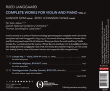 Rued Langgaard (1893-1952): Sämtliche Werke für Violine &amp; Klavier Vol.2, CD