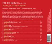 Fini Henriques (1867-1940): Werke für Violine &amp; Klavier, CD