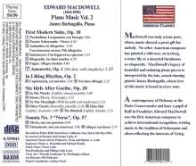 Edward MacDowell (1860-1908): Klavierwerke Vol.2, CD