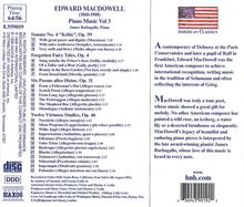 Edward MacDowell (1860-1908): Klavierwerke Vol.3, CD
