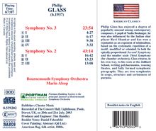 Philip Glass (geb. 1937): Symphonien Nr.2 &amp; 3, CD