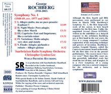 George Rochberg (1918-2005): Symphonie Nr.1, CD
