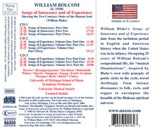 William Bolcom (geb. 1938): Songs of Innocence and of Experience, 3 CDs