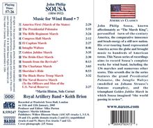 John Philip Sousa (1854-1932): Music for Wind Band Vol.7, CD