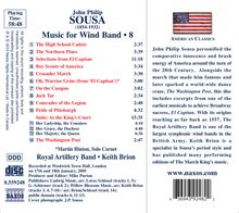 John Philip Sousa (1854-1932): Music for Wind Band Vol.8, CD