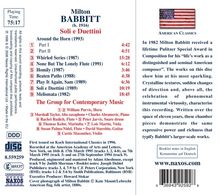 Milton Babbitt (1916-2011): Kammermusik, CD