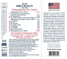 Jacob Druckman (1928-1996): Streichquartette Nr.2 &amp; 3, CD