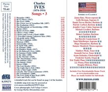 Charles Ives (1874-1954): Lieder Vol.3, CD