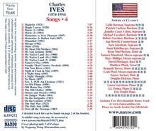 Charles Ives (1874-1954): Lieder Vol.4, CD