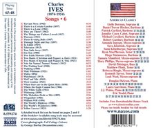 Charles Ives (1874-1954): Lieder Vol.6, CD