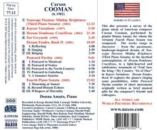 Carson Cooman (geb. 1982): Klavierwerke, CD