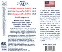 Elliott Carter (1908-2012): Streichquartette Nr.2,3,4, CD