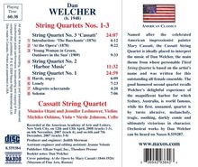 Dan Welcher (geb. 1948): Streichquartette Nr.1-3, CD