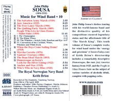 John Philip Sousa (1854-1932): Music for Wind Band Vol.10, CD