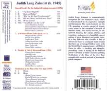 Judith Lang Zaimont (geb. 1945): Sacred Service for the Sabbath Evening (Ausz.), CD