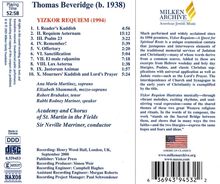 Thomas Beveridge (geb. 1938): Yizkor Requiem, CD